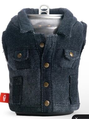 Puffin - The Denim Vest - Insulated 12 oz Can Cooler I Beer Bottle & Soda Can